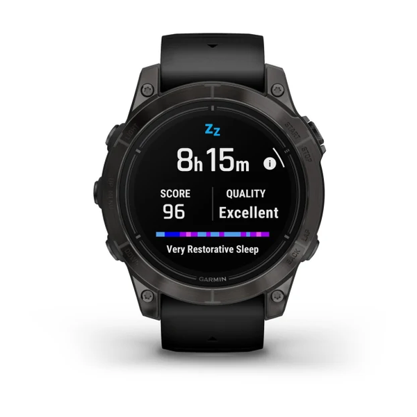 Garmin Epix Pro (Gen 2) &ndash; Sapphire Edition | 47 mm Carbon Gray DLC Titanium with Black Band 010-02803-10 фото