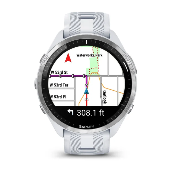 Garmin Forerunner 965 Titanium Bezel with Whitestone Case and Whitestone/Powder Gray Silicone Band 010-02809-01 фото