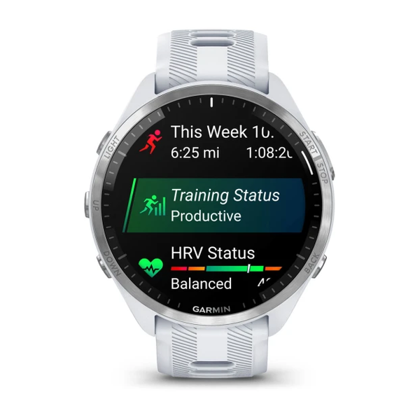 Garmin Forerunner 965 Titanium Bezel with Whitestone Case and Whitestone/Powder Gray Silicone Band 010-02809-01 фото