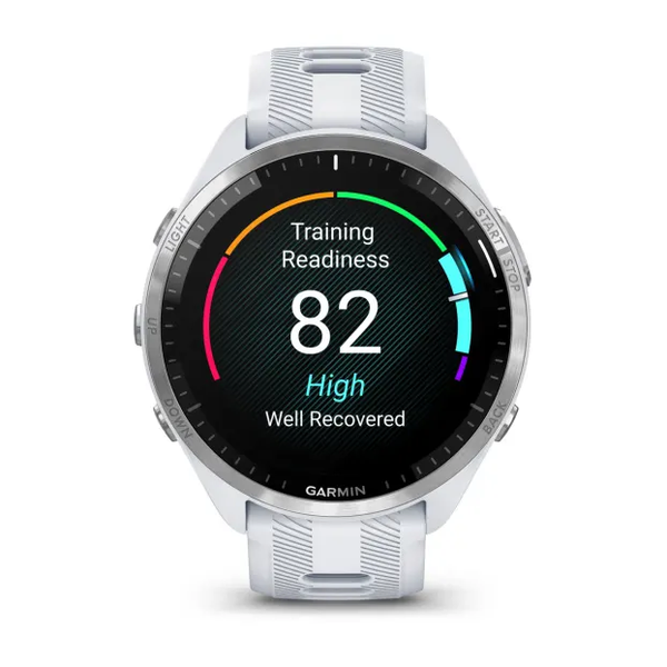 Garmin Forerunner 965 Titanium Bezel with Whitestone Case and Whitestone/Powder Gray Silicone Band 010-02809-01 фото