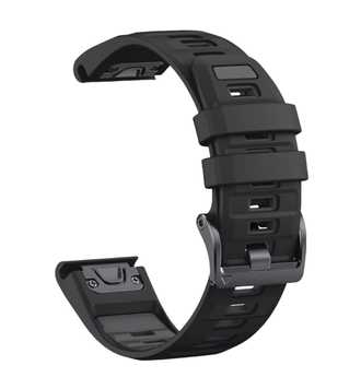 Ремінець силіконовий 26 mm QuickFit Fenix 8 - Black Dark Gray 21042355 фото