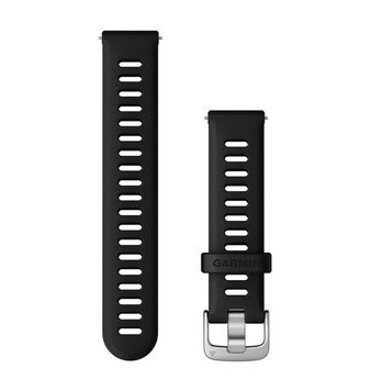 Оригінальний силіконовий ремінець Quick Release Bands-18 mm Black with Silver Hardware 010-11251-3E фото