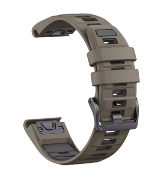 Ремінець силіконовий 26 mm QuickFit Fenix 8 - Brown Gray 21042478 фото