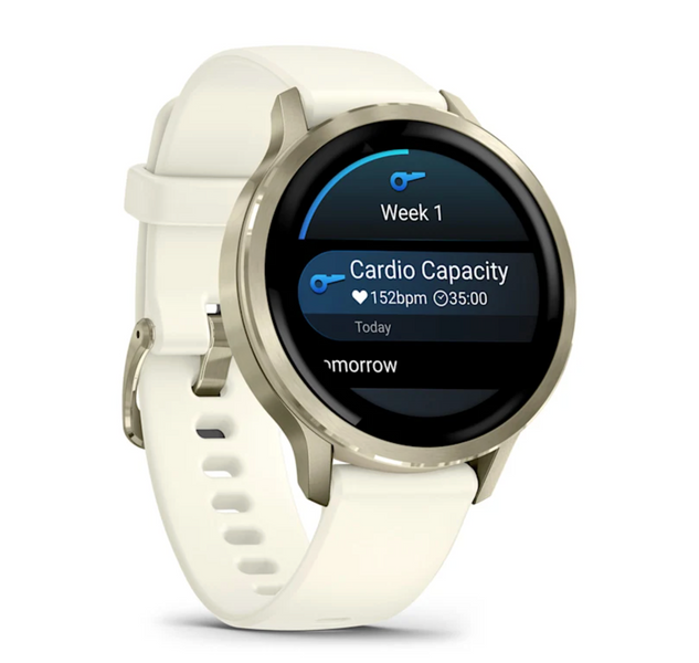 Garmin Venu 4 &ndash; 41 mm Lunar Gold with Bone Silicone Band 010-03013-00 фото