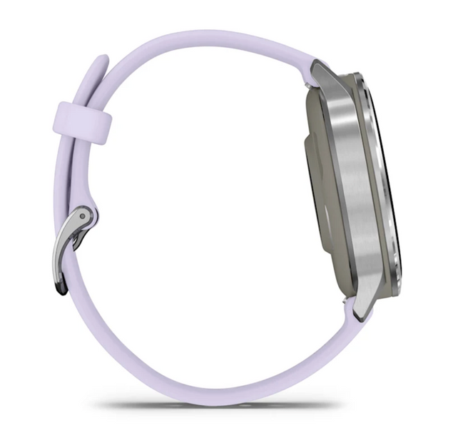 Garmin Venu 4 &ndash; 41 mm Silver with Periwinkle Silicone Band 010-03013-01 фото