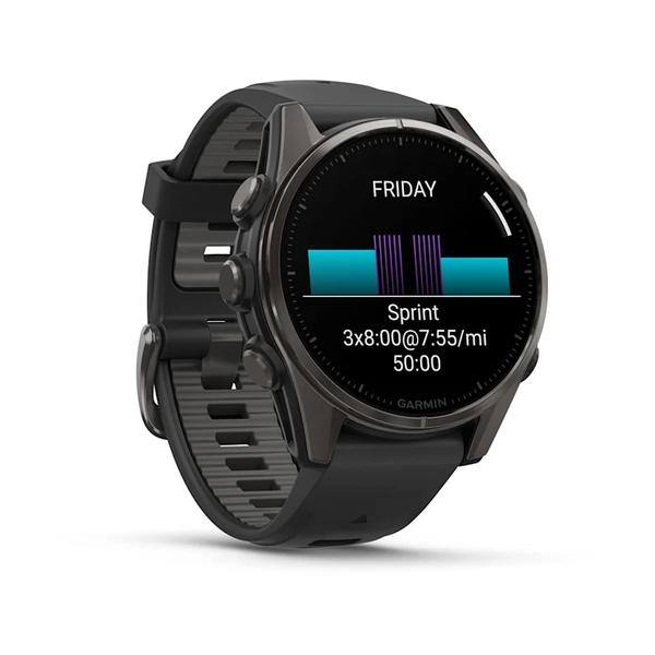 Garmin Fenix 8 &ndash; 43 mm AMOLED Sapphire Carbon Gray DLC Titanium 010-02903-20 фото