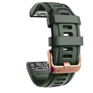 Ремінець Силіконовий 20 mm Garmin Fenix 6S - Army Green Gold 21040870 фото