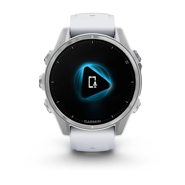 Garmin Fenix 8 &ndash; 43 mm AMOLED Silver with Whitestone Silicone Band 010-02903-00 фото