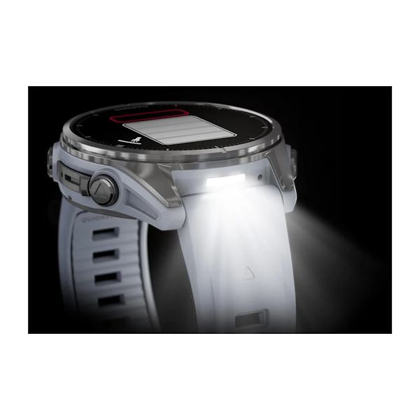 Garmin Fenix 8 &ndash; 43 mm AMOLED Silver with Whitestone Silicone Band 010-02903-00 фото