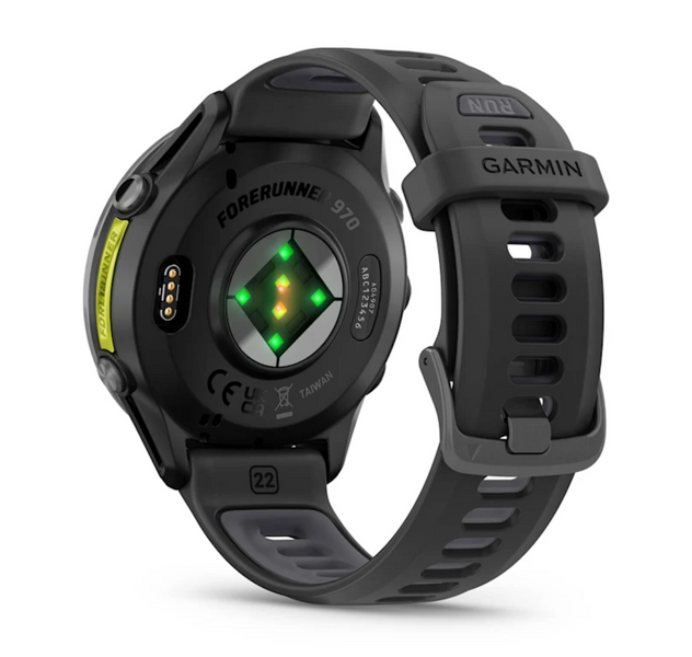 Garmin Forerunner 970 Carbon Grey DLC Titanium with Black Case and Black/Translucent Whitestone Band 010-02969-00 фото