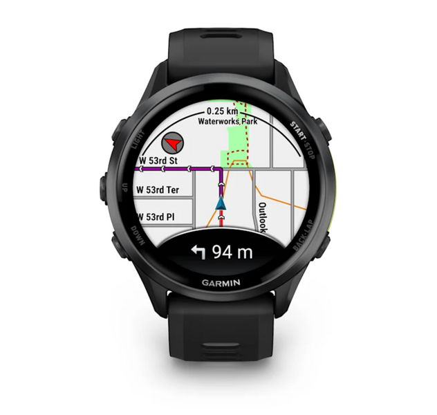 Garmin Forerunner 970 Carbon Grey DLC Titanium with Black Case and Black/Translucent Whitestone Band 010-02969-00 фото