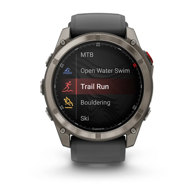 Garmin Fenix 8 Pro &ndash; 51 mm, AMOLED Sapphire, Titanium with Graphite/black silicone band 010-03199-11 фото