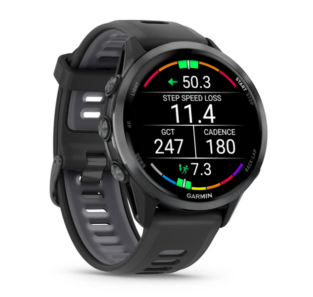 Garmin Forerunner 970 Carbon Grey DLC Titanium with Black Case and Black/Translucent Whitestone Band 010-02969-00 фото