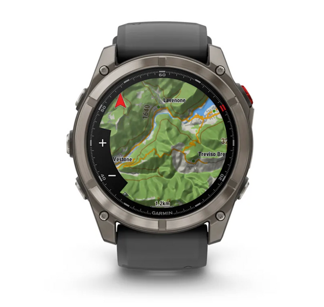 Garmin Fenix 8 Pro &ndash; 51 mm, AMOLED Sapphire, Titanium with Graphite/black silicone band 010-03199-11 фото