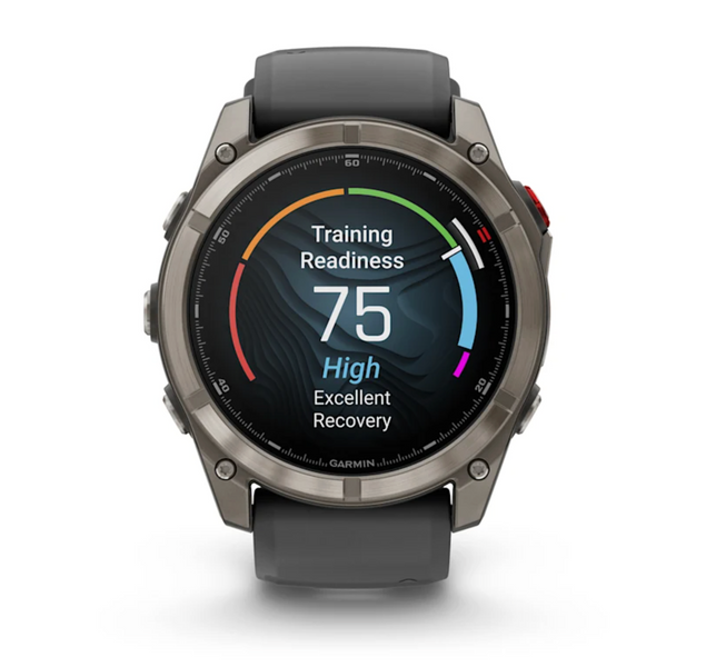 Garmin Fenix 8 Pro &ndash; 51 mm, AMOLED Sapphire, Titanium with Graphite/black silicone band 010-03199-11 фото