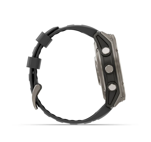 Garmin Fenix 8 Pro &ndash; 51 mm, AMOLED Sapphire, Titanium with Graphite/black silicone band 010-03199-11 фото