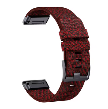 Жакардовий ремінець QuickFit 22 mm - Red Black 21043390 фото