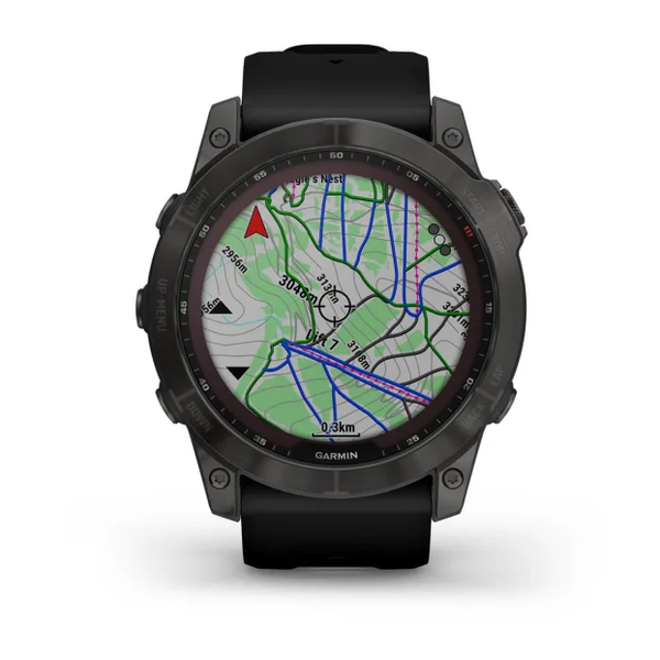Garmin Fenix 7X &ndash; Sapphire Solar Edition Carbon Gray DLC Titanium with Black Band 010-02541-10 фото