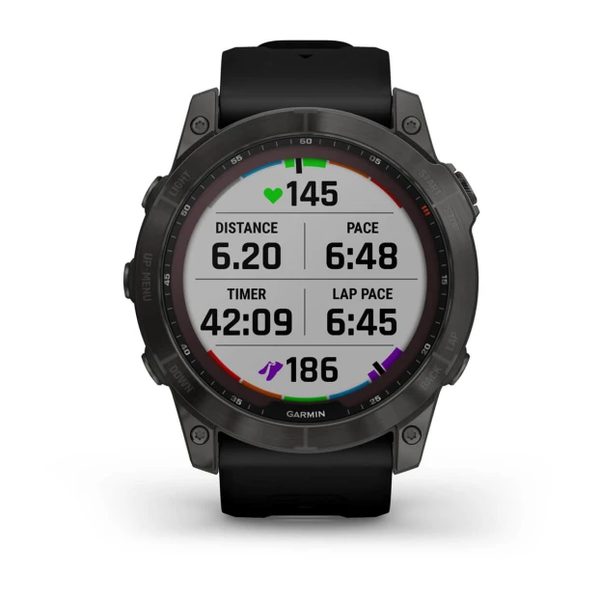 Garmin Fenix 7X &ndash; Sapphire Solar Edition Carbon Gray DLC Titanium with Black Band 010-02541-10 фото