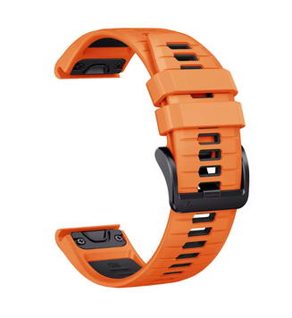 Ремінець силіконовий 26 mm QuickFit Fenix 7X Pro - Orange Black 21049019 фото
