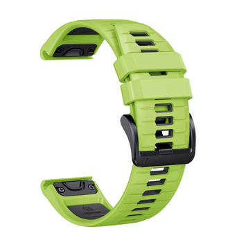 Ремінець силіконовий 26 mm QuickFit Fenix 7X Pro - Green Black 21043178 фото