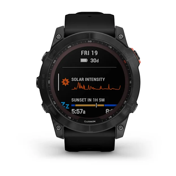 Garmin Fenix 7X &ndash; Solar Edition Slate Gray with Black Band 010-02541-00 фото
