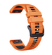 Ремінець силіконовий 22 mm QuickFit Fenix 7 - Orange Black 21044694 фото