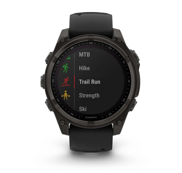 Garmin Fenix 8 &ndash; 47 mm Solar Sapphire Carbon Gray DLC Titanium 0100290610 01002906101 фото