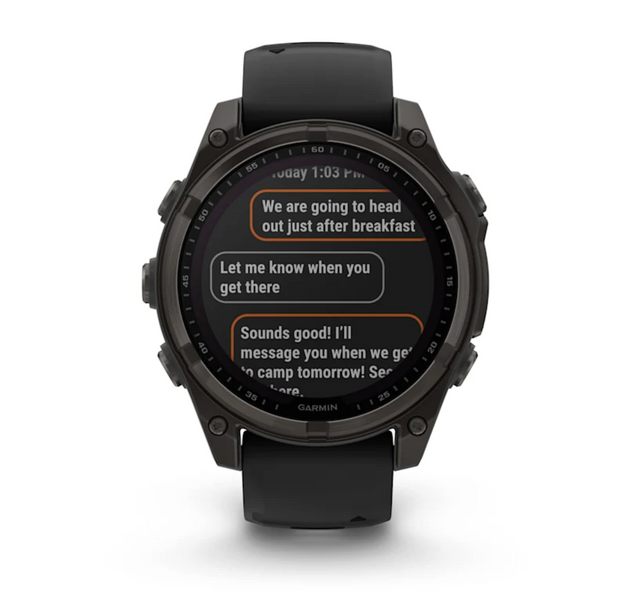 Garmin Fenix 8 &ndash; 47 mm Solar Sapphire Carbon Gray DLC Titanium 0100290610 01002906101 фото