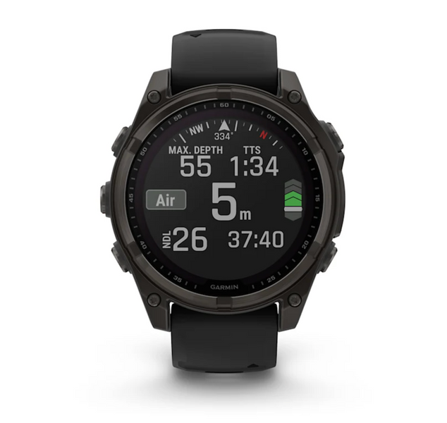 Garmin Fenix 8 &ndash; 47 mm Solar Sapphire Carbon Gray DLC Titanium 0100290610 01002906101 фото