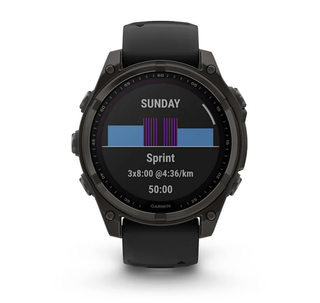 Garmin Fenix 8 &ndash; 47 mm Solar Sapphire Carbon Gray DLC Titanium 0100290610 01002906101 фото