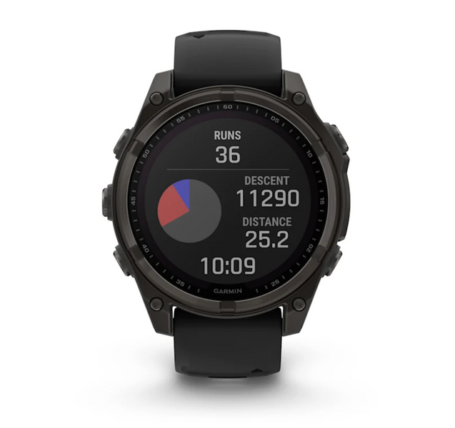 Garmin Fenix 8 &ndash; 47 mm Solar Sapphire Carbon Gray DLC Titanium 0100290610 01002906101 фото
