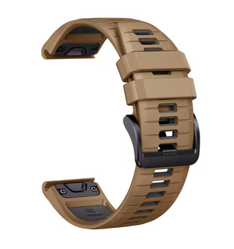 Ремінець силіконовий 26 mm QuickFit Fenix 7X Pro - Brown Dark Gray 21043192 фото