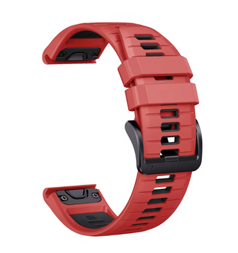 Ремінець силіконовий 26 mm QuickFit Fenix 7X Pro - Light Red Dark Gray 21043154 фото