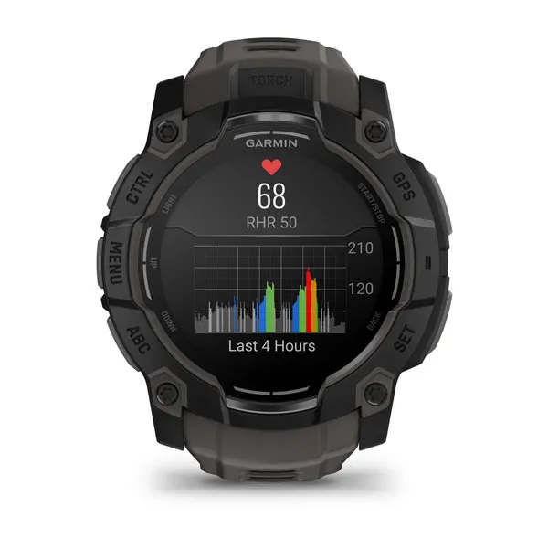 Garmin Instinct 3 &ndash; 50 mm, AMOLED Black with Charcoal Band 010-03020-00-1 фото
