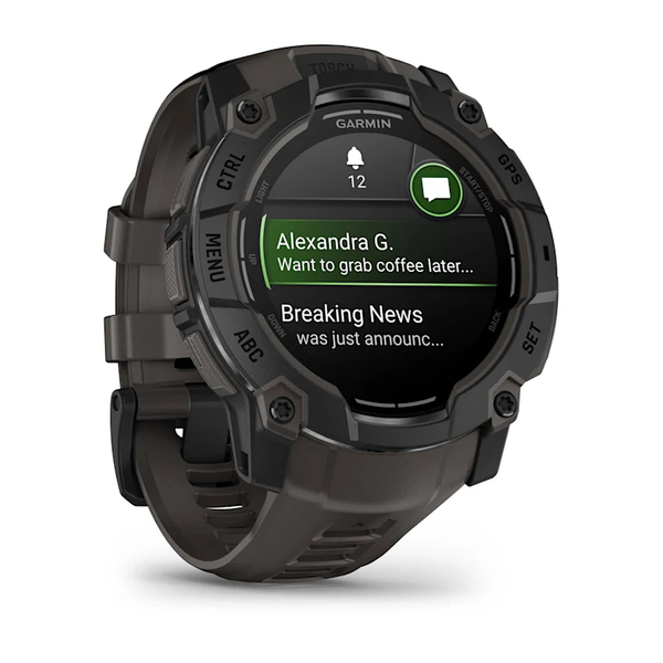 Garmin Instinct 3 &ndash; 50 mm, AMOLED Black with Charcoal Band 010-03020-00-1 фото