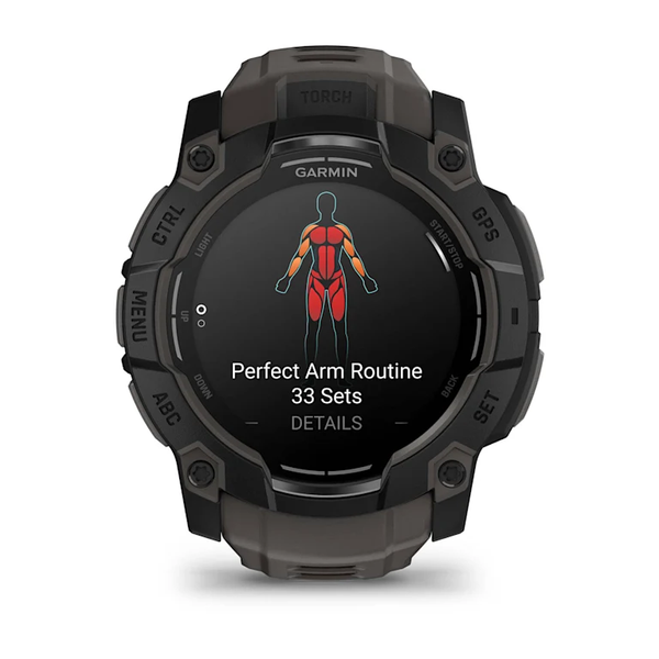 Garmin Instinct 3 &ndash; 50 mm, AMOLED Black with Charcoal Band 010-03020-00-1 фото
