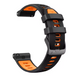 Ремешок силиконовый Quick Release 22 mm - Black Orange 21044878 фото