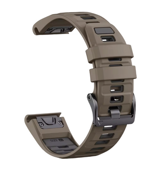 Ремінець силіконовий 22 mm QuickFit Fenix 8 - Brown Gray 21044038 фото