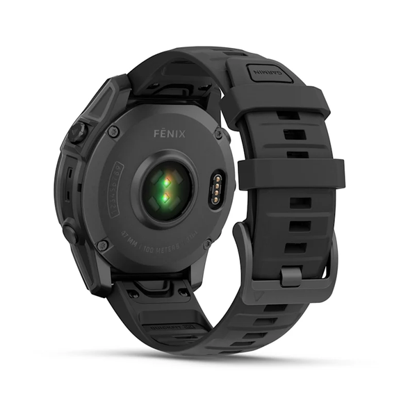 Garmin Fenix E &ndash; 47 mm AMOLED Slate Gray Steel with Black Silicone Band 010-03025-03 фото