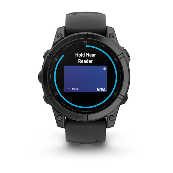 Garmin Fenix E &ndash; 47 mm AMOLED Slate Gray Steel with Black Silicone Band 010-03025-03 фото