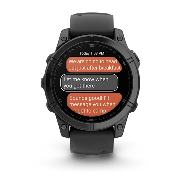Garmin Fenix E &ndash; 47 mm AMOLED Slate Gray Steel with Black Silicone Band 010-03025-03 фото