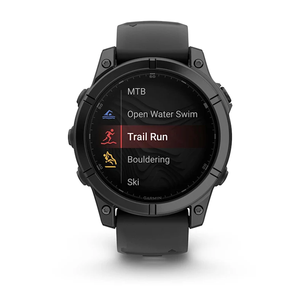 Garmin Fenix E &ndash; 47 mm AMOLED Slate Gray Steel with Black Silicone Band 010-03025-03 фото