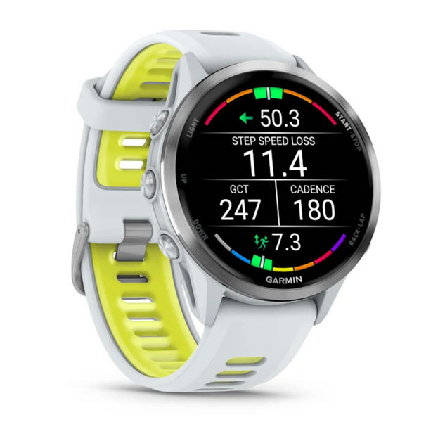 Garmin Forerunner 970 Titanium with Whitestone Case and Whitestone/Translucent Amp Yellow Band 010-02969-01 фото
