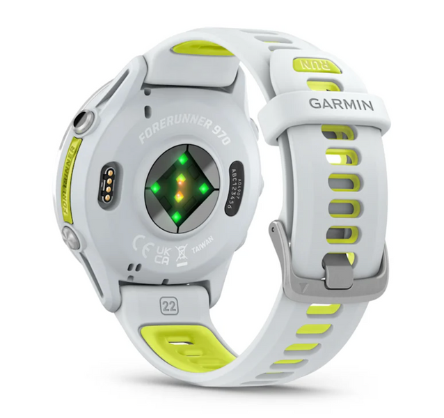 Garmin Forerunner 970 Titanium with Whitestone Case and Whitestone/Translucent Amp Yellow Band 010-02969-01 фото