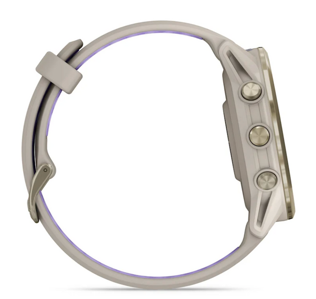 Garmin Forerunner 970 Soft Gold Titanium with French Gray Case and French Gray/Translucent Indigo Band 010-02969-02 фото