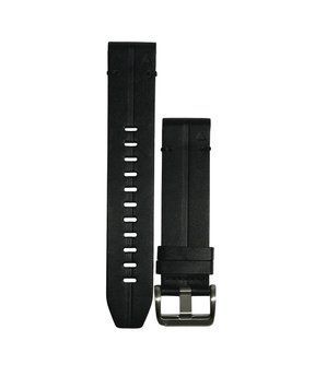 Шкіряний ремінець QuickFit 22 mm - Black/Silver Claps 21049033 фото