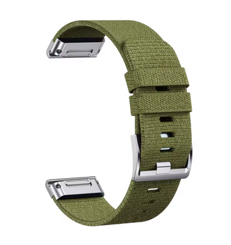 Ремешок жаккардовый 26 mm QuickFit - Green/Silver 21041730 фото