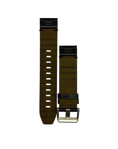 Шкіряний ремінець QuickFit 22 mm - Black/Silver Claps 21049033 фото