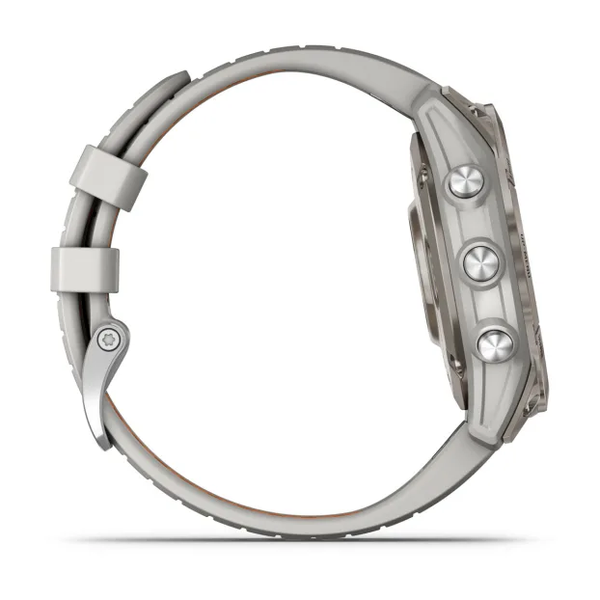 Garmin Fenix 7 Pro &ndash; Sapphire Solar Edition Titanium with Fog Gray/Ember Orange Band 010-02777-20 фото